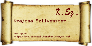 Krajcsa Szilveszter névjegykártya
